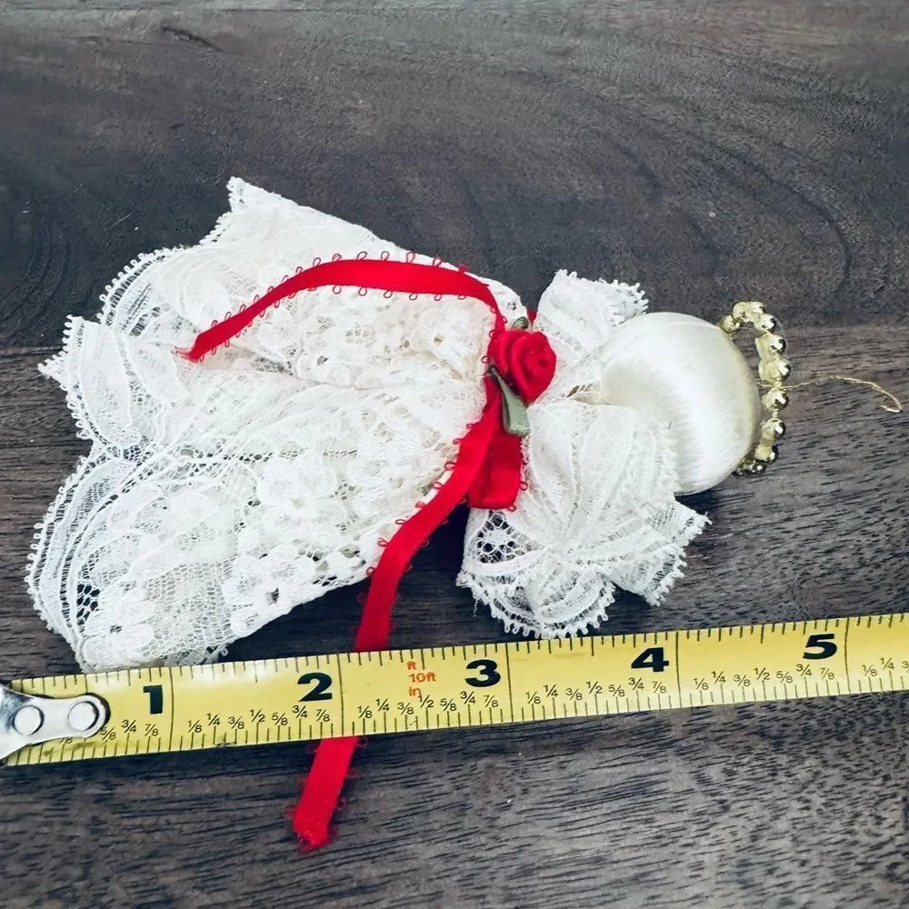Vintage Lace Angel Christmas Holiday Ornament